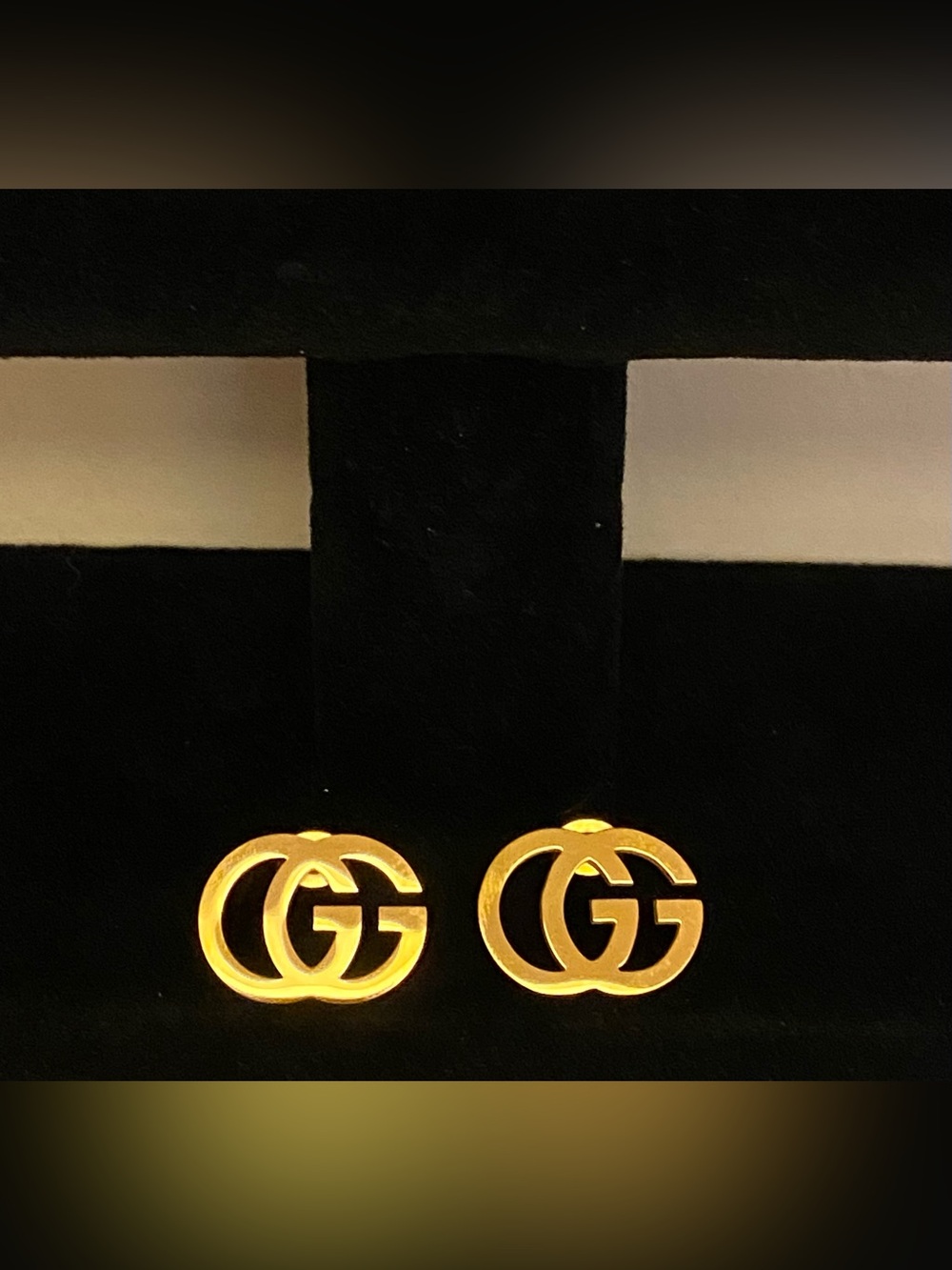 Fashion Jewelry 14K Gold Plated Double-G Style Logo Earrings